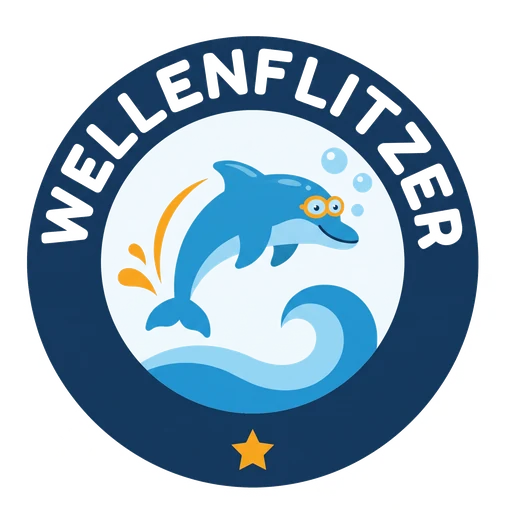Wellenflitzer-Abzeichen: springender Delfin