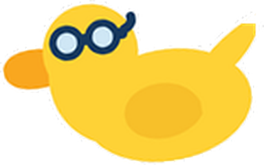 Ente mit Schwimmbrille